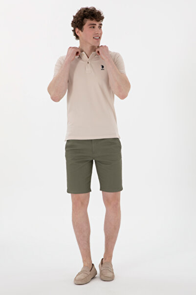 U.S. Polo Assn. Erkek Koyu Haki Dokuma Şort 50299172-VR111