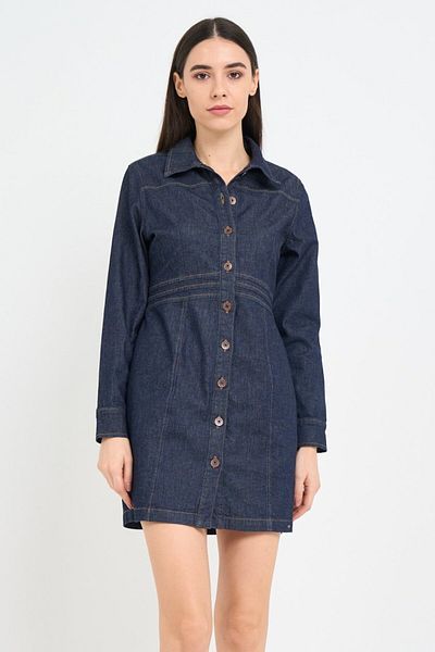 Timeout Women's denim dress with long sleeves