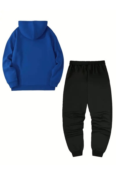 PAVRO Оверсайз-комплект спортивного одягу — світшот Jogger з капюшоном, італійський принт, логотип Sardonlu