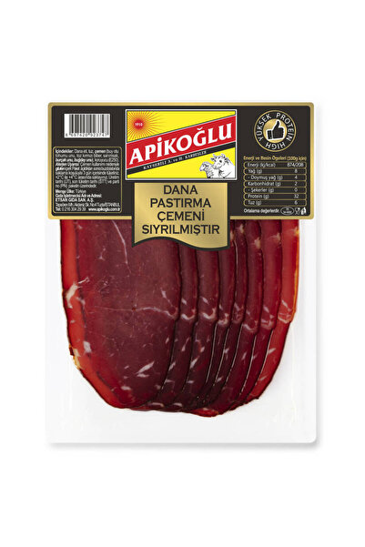 Apikoğlu Çemeni Sıyrılmış Dilimli Dana Pastırma 70 Gr. Beşli Paket (TOPLAM 350 GR.)
