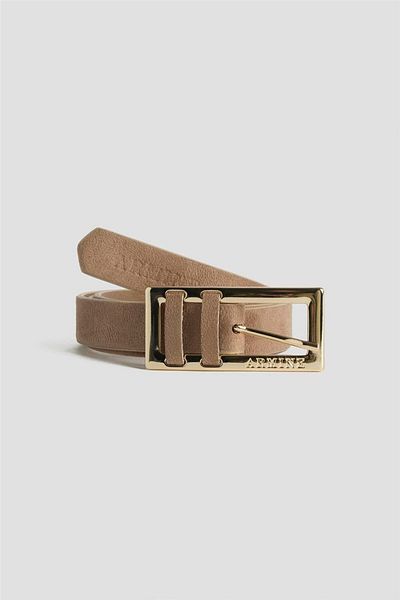 Armine Thin Suede Belt (25Yd001) Mink