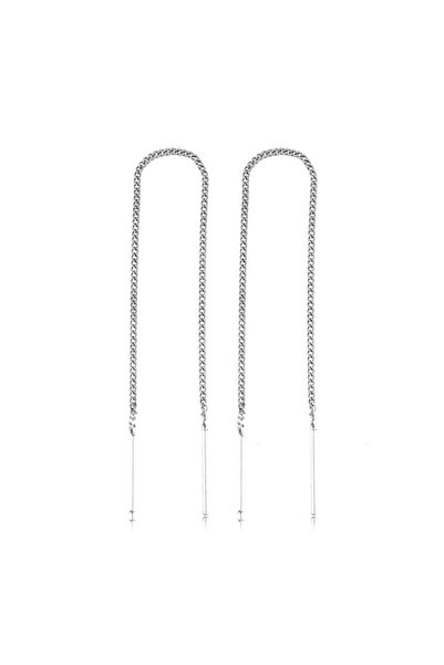 Skygo 925 Ayar Gümüş Zincirli Küpe