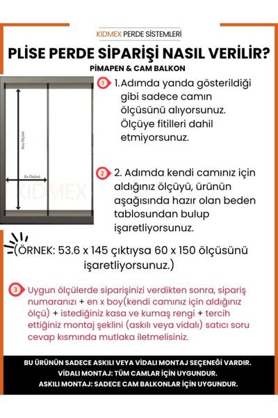 TREND STOR PERDE Gece-Gündüz Plise Çiftli Sistem PVC - Cam Balkon Perdesi - Ofis Perdesi - Salon Perdesi