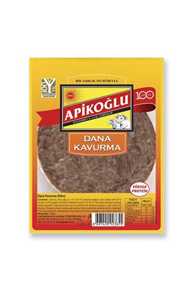 Apikoğlu Yuvarlak Dilimli Dana Kavurma 100 Gr. Üçlü Paket (TOPLAM 300 GR.)