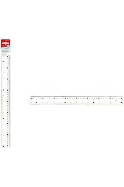 MOTARRO Plastic Ruler Transparent Ruler with Inch & Metric Measurements, Shatter-Resistant