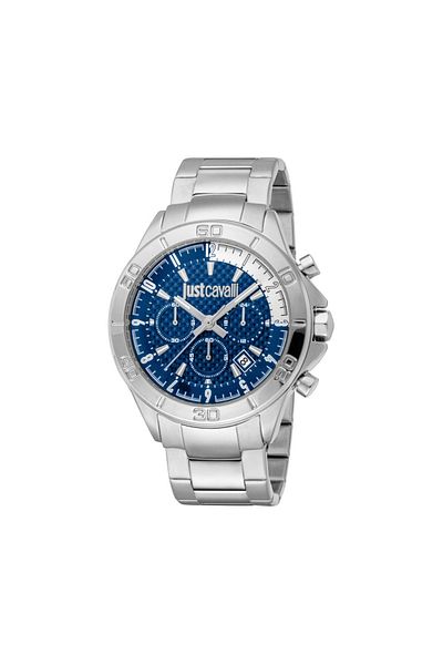 Just Cavalli Ceas bărbătesc JC1G261M0255 Young Silver Tone cu cadran albastru