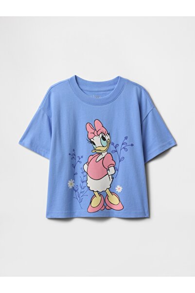 GAP Kız Bebek Mavi Relaxed Grafikli T-Shirt