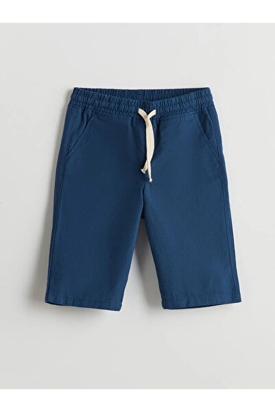 LC Waikiki Cămașă și pantaloni scurți pentru băieți cu mânecă scurtă LCW Kids Blue