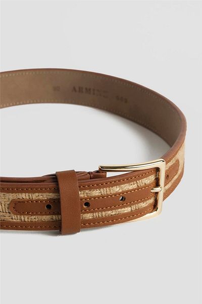 Armine 25Yd009 Straw Belt Tan