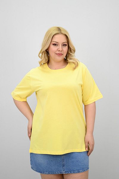 Koza Butik Women's Large Size Short Sleeve Crew Neck Oversize T-Shirt 1963-25