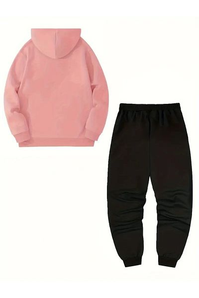 PAVRO Oversize Tracksuit Set - Sweatshirt Jogger Hooded Italy Print with Sardon Logo