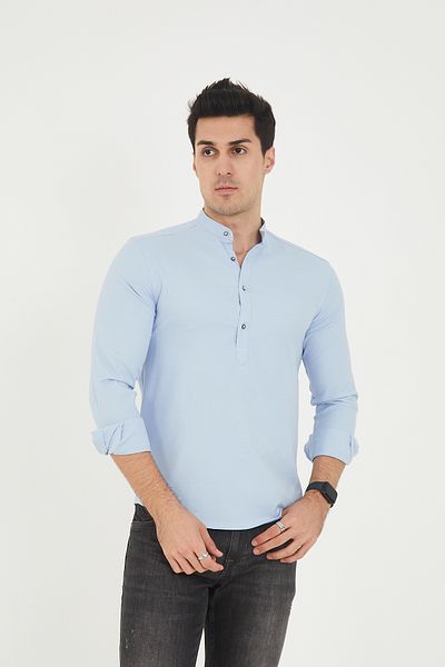 jack carisma Cămașă pentru bărbați, cu guler jumătate de pată, Lycra SLIM FIT