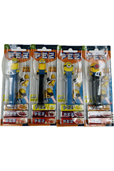 Pez Minions Pez Dispenser Şeker Adam 3*1 Paket - 1 oyuncak 3 adet yedek şeker