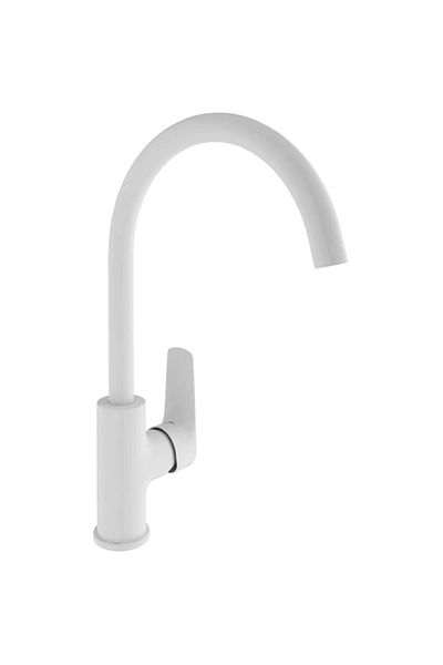 KALE Tandem Rotating Kitchen Faucet White