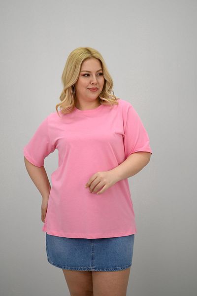 Koza Butik Women's Large Size Short Sleeve Crew Neck Oversize T-Shirt 1963-25