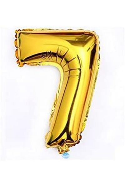 Generic بالون فويل رقم 7 من إيطاليا، مقاس 16 بوصة، ذهبي