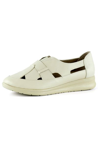 Erkan Saçmacı Pantofi casual cu slip-on elastic Aida Bej din piele naturală