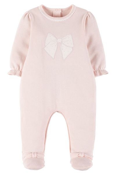 İdilbaby&Mamino İdi̇lbaby&Mami̇no Baby Girl Powder Bow Detailed Jumpsuit