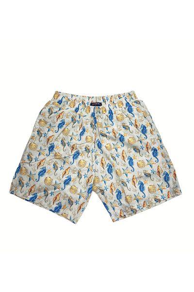 Masimar Men's Printed Three Pocket Quick Dry Swimwear Sea Shorts