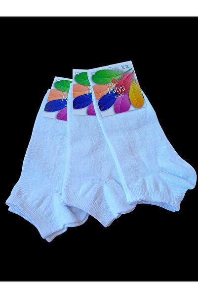 balkonda Κάλτσες 3 τεμαχίων Οικονομικό Πακέτο Sneaker Booties Κάλτσες Λευκές ...