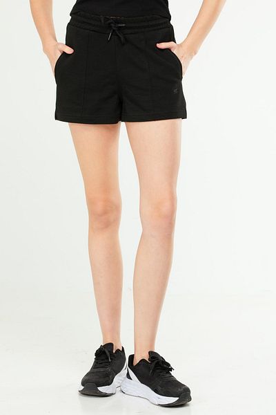 speedlife Black Basic Cotton High Waist Women Shorts Se0152