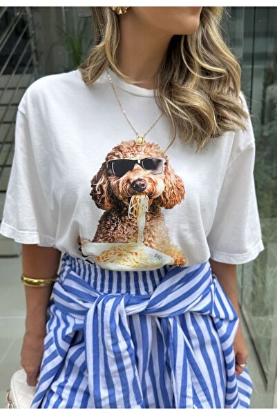 Jose Clothing Tricou imprimat cu mânecă scurtă cu croială supradimensionată