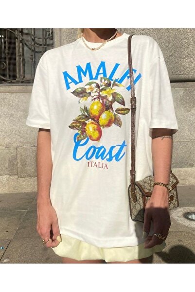 Jose Clothing تي شيرت مطبوع بأكمام قصيرة وقصة كبيرة الحجم