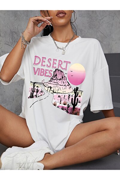 Jose Clothing Tricou imprimat cu mânecă scurtă cu croială supradimensionată