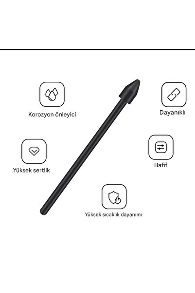 gökmer Samsung Galaxy Tab S9/S9 FE/S9FE+/S9Ultra/S9+ طرف قلم بديل 5 قطع (لا يلوث الشاشة) متوافق مع قلم S