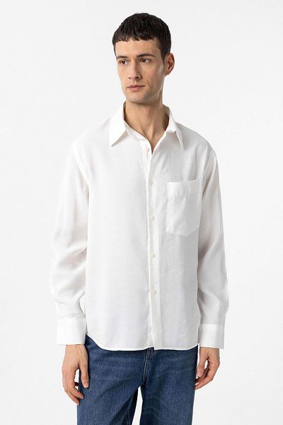 Antioch White Modal Fabric Relax Fit Men's Shirt