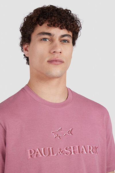 PAUL&SHARK Ανδρικό μπλουζάκι με κεντημένο βαμβακερό ζέρσεϊ με λογότυπο Tone Sur Tone 25411042-984