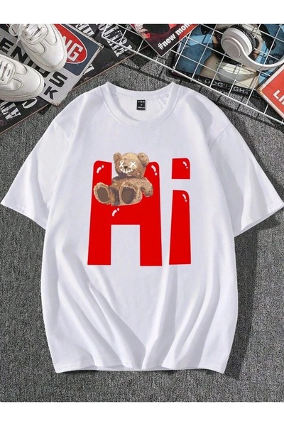 Jose Clothing Tricou imprimat cu mânecă scurtă cu croială supradimensionată