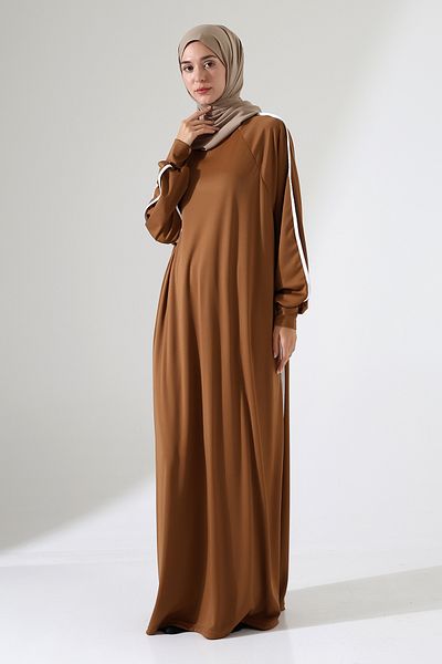 Berel Moda Prayer Dress with Cuffs and Piping Detail
