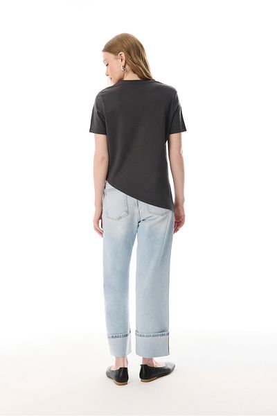 Mudo Asymmetric Cut Short Sleeve T-Shirt
