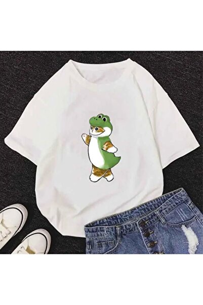 Bengi Clothing تي شيرت مطبوع بأكمام قصيرة وقصة كبيرة الحجم