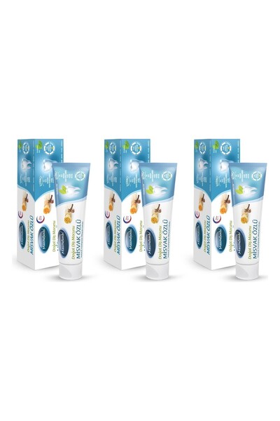 Mecitefendi Misvak Özlü Doğal Diş Macunu 75 ml 3lü