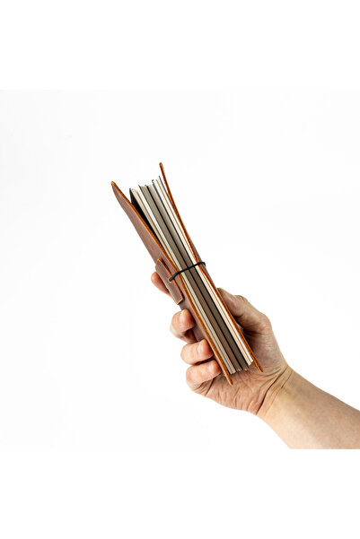 noft A6 Travel Notebook Deri Defter Kılıfı - Seyahat Defteri 12 x 17cm