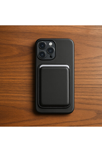 Digimanya iPhone 16 Pro Max Uyumlu Premium Deri Magsafe Cüzdanlı Kartlıklı Ka...