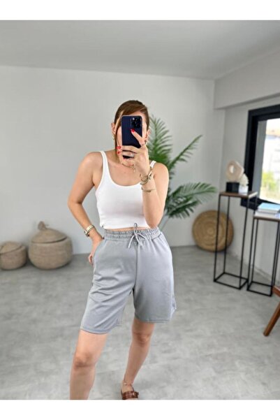 UYN SPORT Comfortable Fit Tertutmaz Regular Gray Shorts