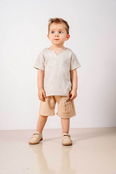 bombe Baby Kids Natural Cotton Shorts Comfortable Set Trend Fashion Girls-Boys Baby Kids Bottom Top Set