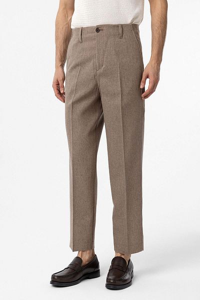 Antioch Brown Straight Fit Men's Trousers