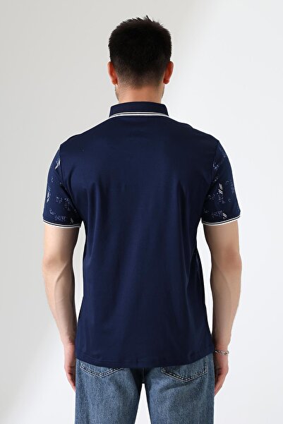 ribana Ανδρικό μπλουζάκι με γιακά πόλο με κουμπωτό γιακά και λεπτομέρεια με φερμουάρ