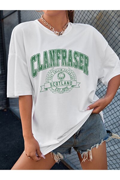 Jose Clothing Tricou imprimat cu mânecă scurtă cu croială supradimensionată