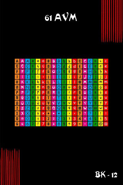 61 AVM Mini Letter Sticker Set - 234 Pieces - Suitable for Scrapbook & Bullet Journal