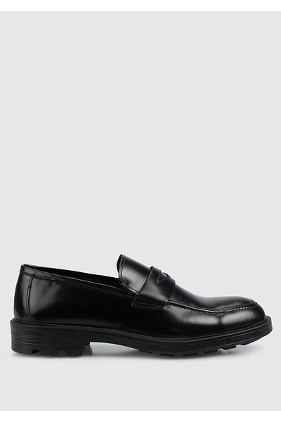 Provoq Men's Black Leather Shoes