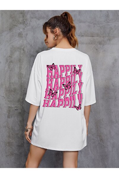 Jose Clothing Tricou imprimat cu mânecă scurtă cu croială supradimensionată