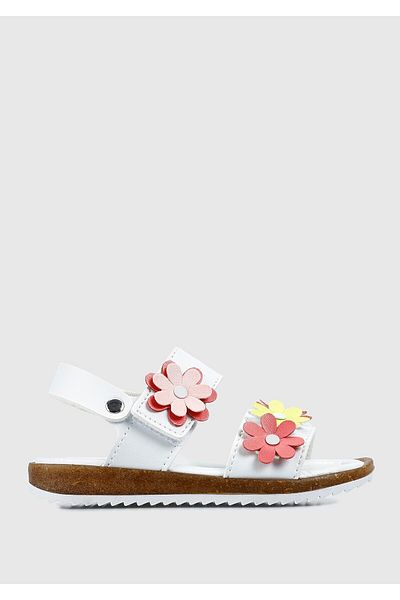 Kiddo Sandale plate albe pentru fete