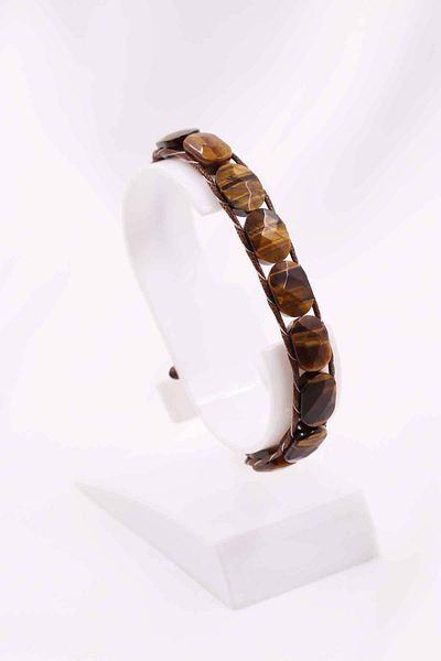 SAURACHI Tiger Eye Stone Natural Stone Rolex Bracelet Staircase Elevator Closure Adjustable