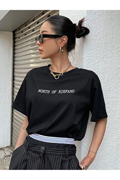 Jose Clothing Tricou imprimat cu mânecă scurtă cu croială supradimensionată