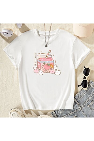 Bengi Clothing تي شيرت مطبوع بأكمام قصيرة وقصة كبيرة الحجم